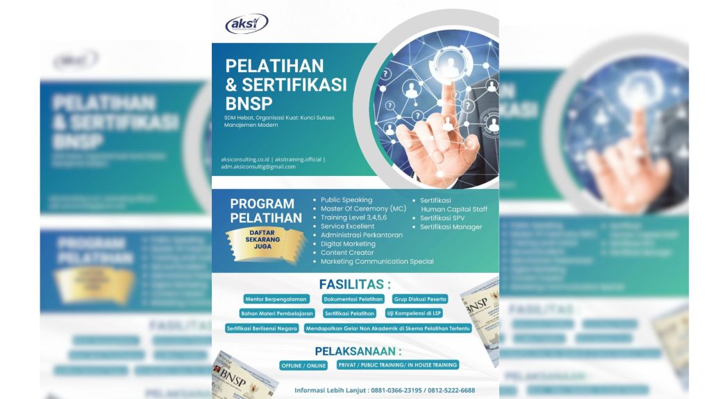 PROGRAM PELATIHAN & SERTIFIKASI BNSP